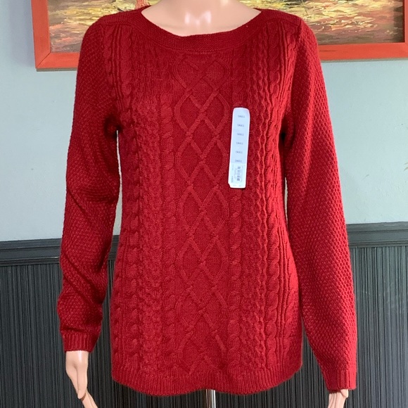 croft & barrow Sweaters - Croft & Barrow Burgundy Sweater SZ-S